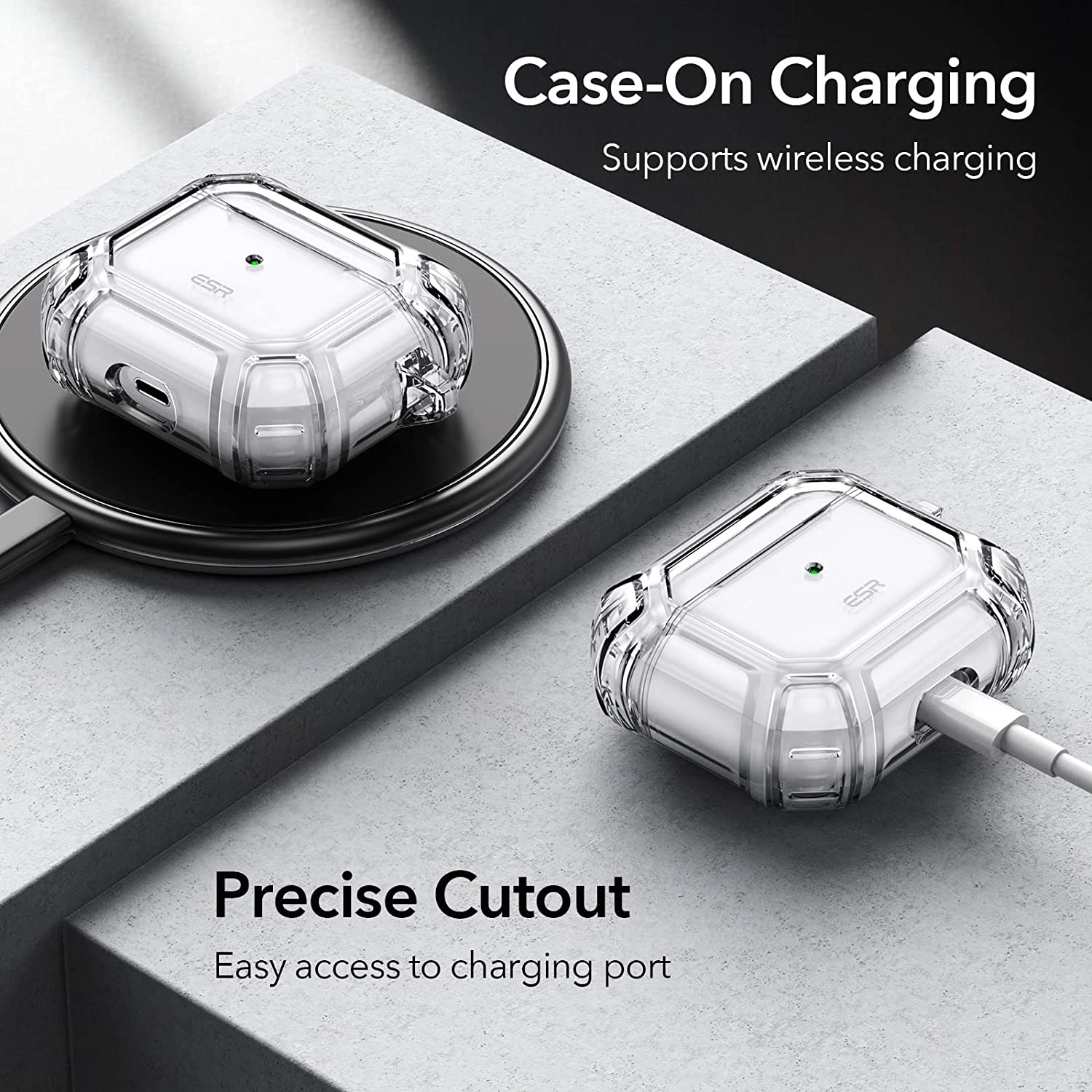 Bao Case cho AirPods 3 2021 ESR Tough Shock Armor Case - Hàng Chính Hãng