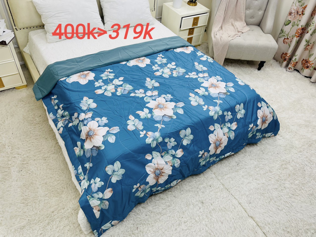 "NGÀY CỦA CHĂN LỤA HÈ" siêu Combo:Giảm 20%,mua dồn 10 cái hoàn tiền mặt 10%,bao Ship.