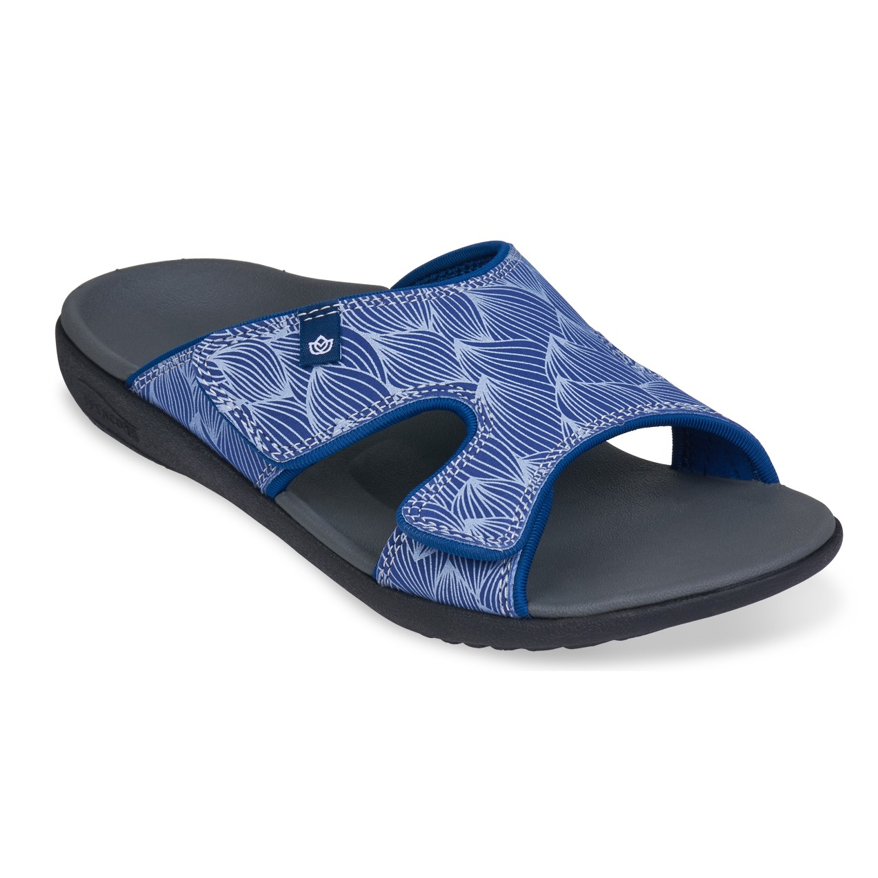 Dép sức khỏe nữ Spenco Kholo Wave Navy - Dép quai ngang ôm bàn chân giảm đau