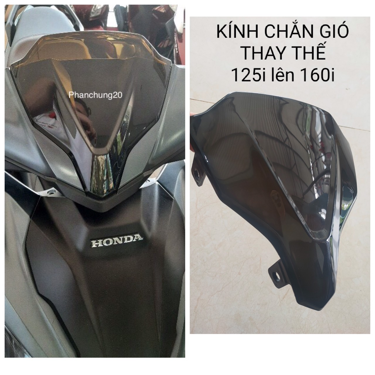 MÃO ( KÍNH CHẮN GIÓ ) DÙNG CHO ĐỜI XE AB 2020 2021 2022 2023 - LÊN MÃO 150 160cc