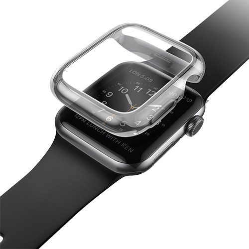 Ốp Case và Kính Cường Lực Trong Suốt UNIQ Garde Hybrid cho Apple Watch Size 40/ 44mm_ Hàng Chính Hãng