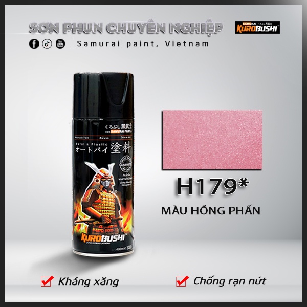 Sơn Samurai - MÀU HỒNG H179 (400ml)