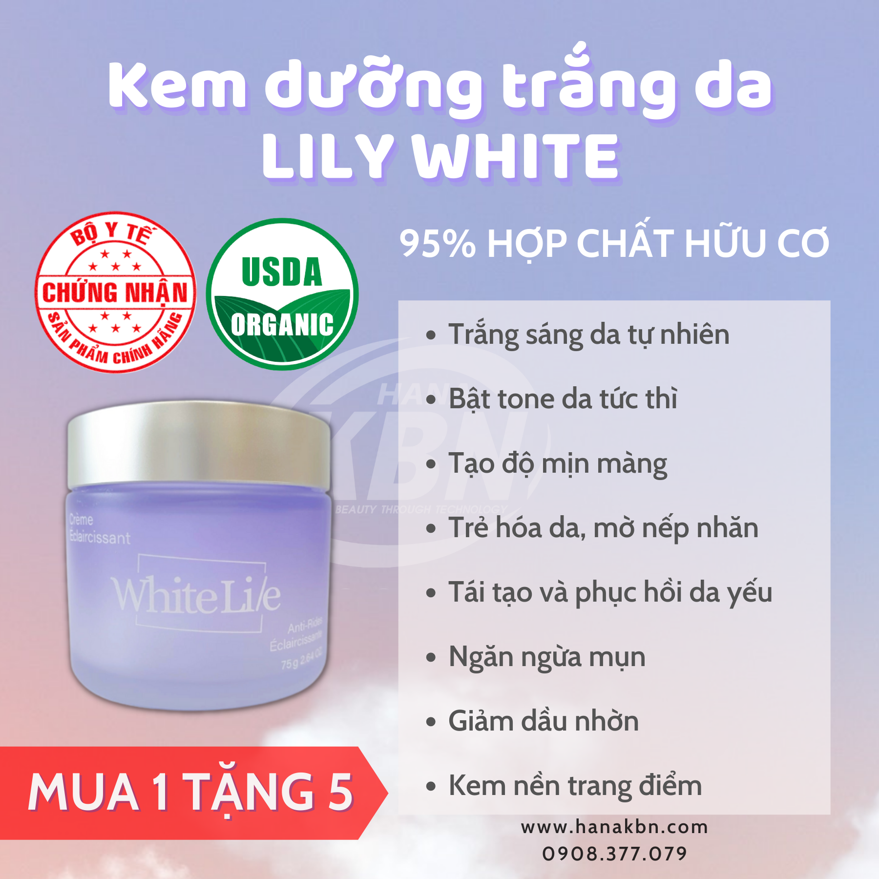 Kem Dưỡng Ẩm Trắng Da Belleza Castillo White Lie, Lily White Skin 75g Hàn Quốc - Cấp Ẩm Và Nuôi Dưỡng