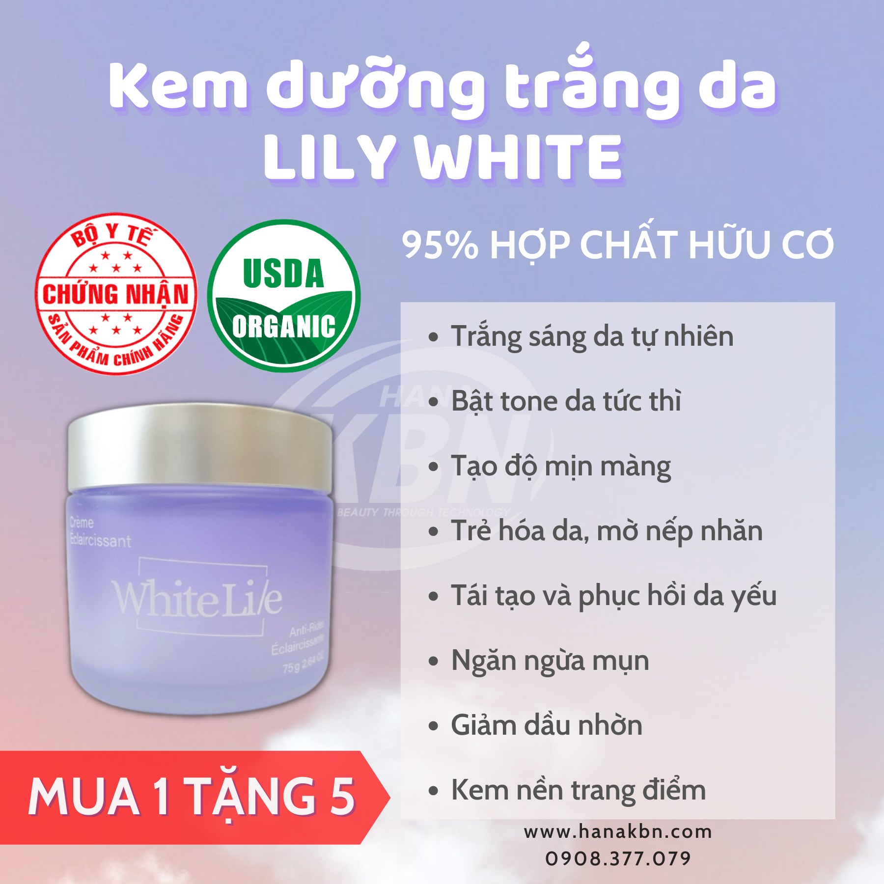 Kem Dưỡng Ẩm Trắng Da Belleza Castillo White Lie, Lily White Skin 75g Hàn Quốc - Cấp Ẩm Và Nuôi Dưỡng (Hàng Chính Hãng)