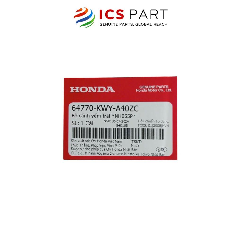 Cánh Yếm Ngoài Trái HONDA Wave 100 (Alpha A) Trắng Xanh Nhb55P (Có Tem) (64770KWYA40ZC)