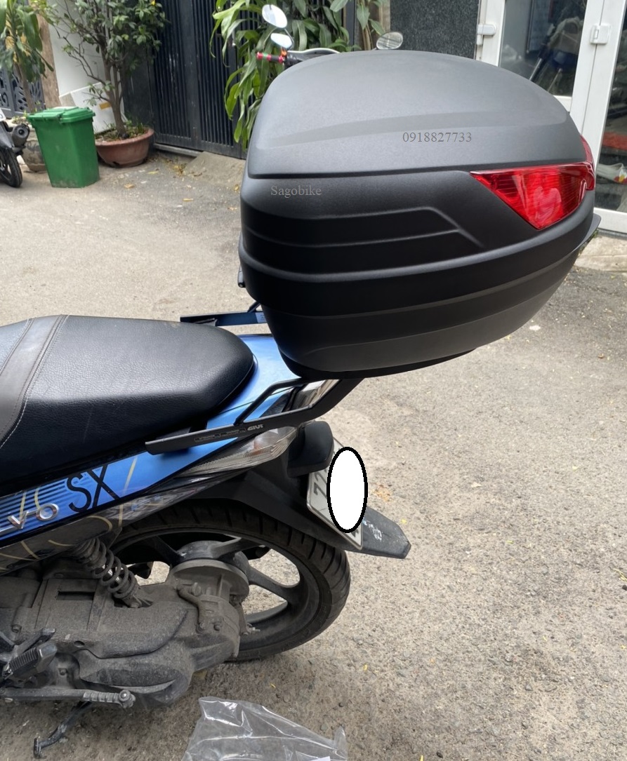 Thùng xe Nouvo 5, thùng Givi B27N và baga givi lắp cho Nouvo LX