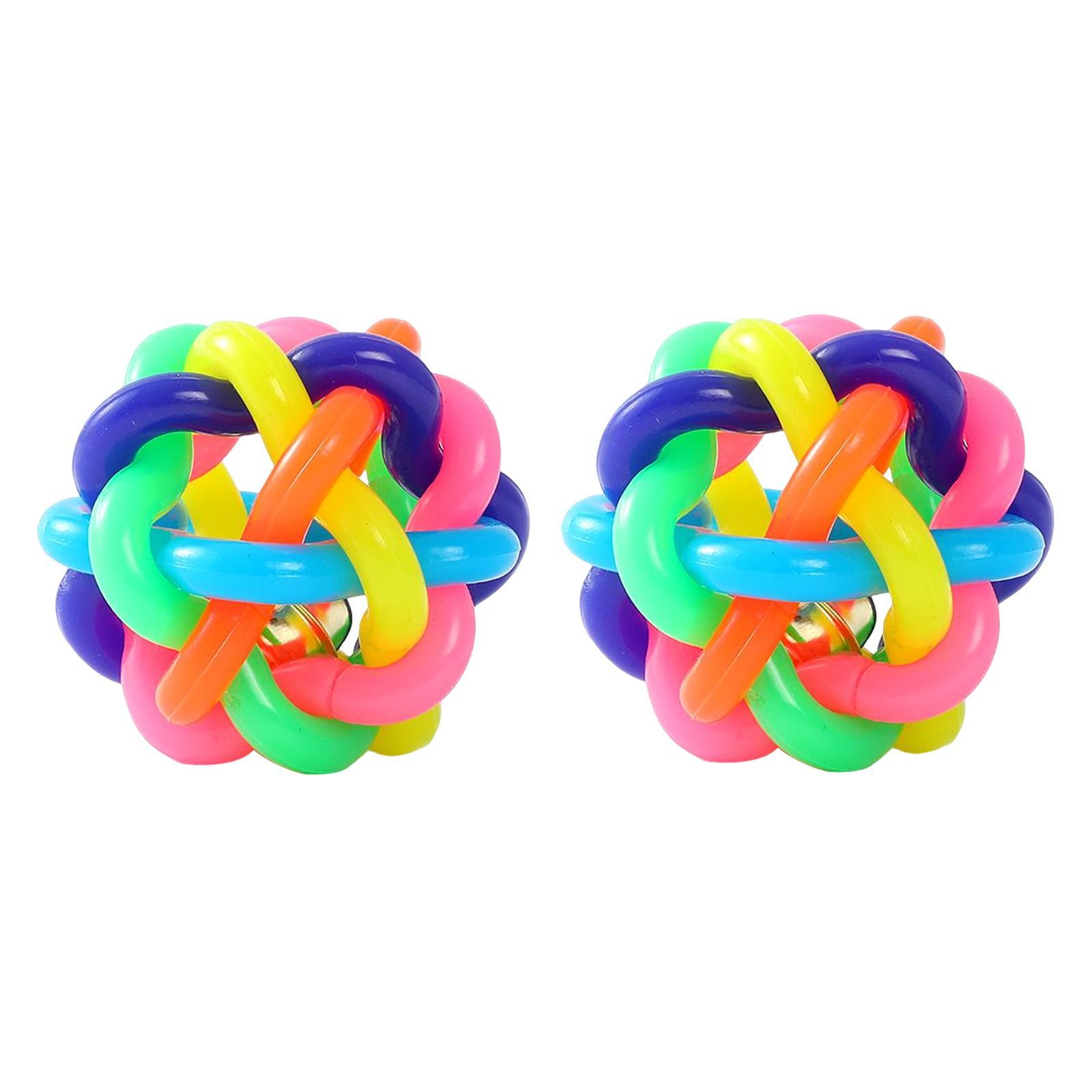 2Pcs Rubber Balls Chewing Exercise Kitten Interactive Dog Toys