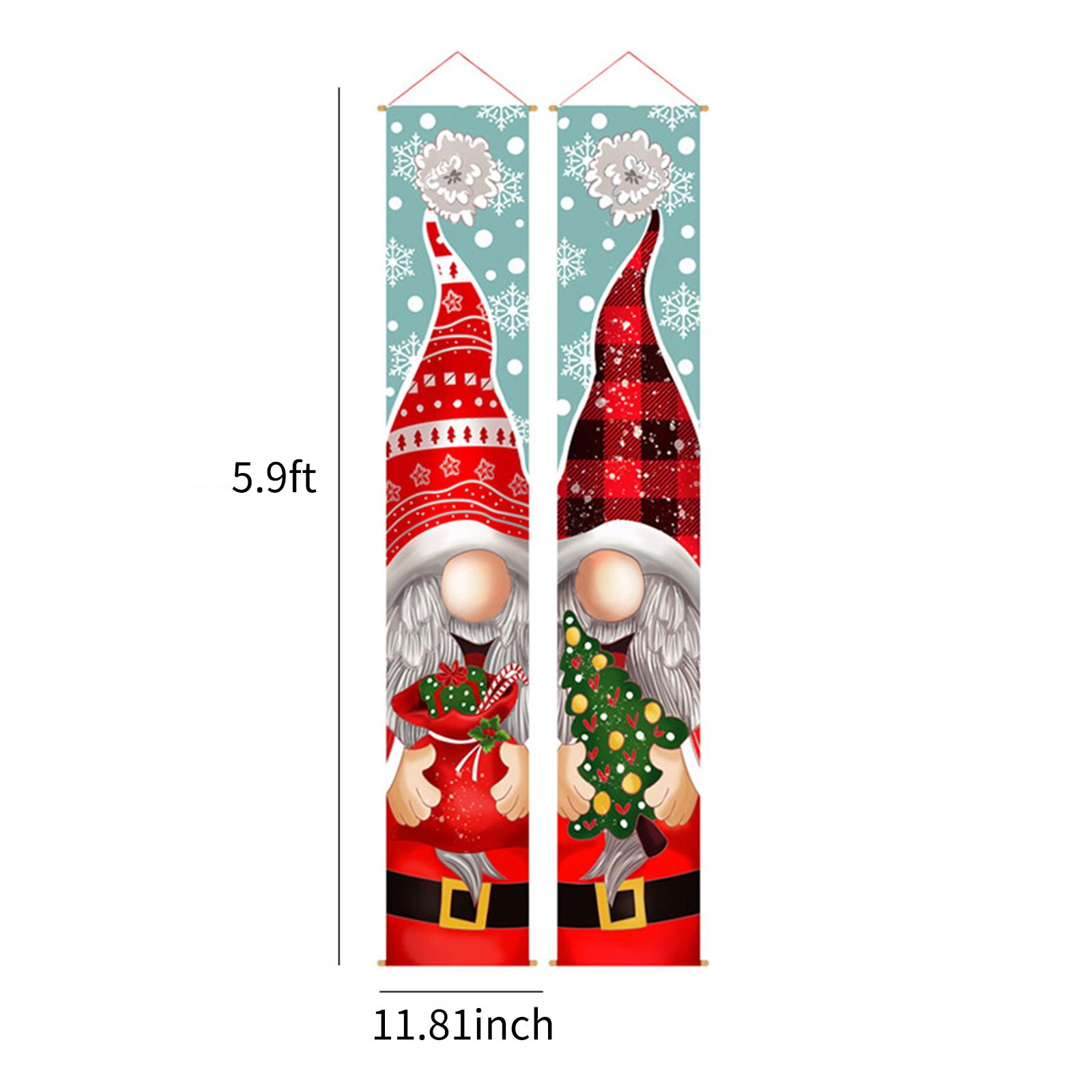 Christmas Porch Sign Merry Christmas Hanging Banner Welcome Christmas Front Door Banner Xmas Hanging Sign Decorations