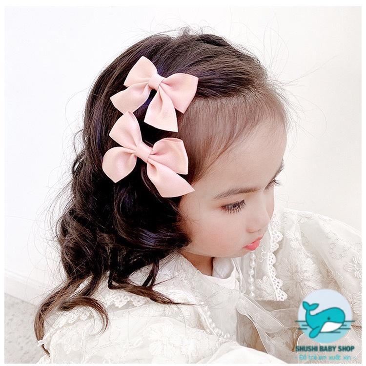 Set 2 Kẹp Tóc Bé Gái Kẹp Nơ Xinh Xắn Cưng Xỉu