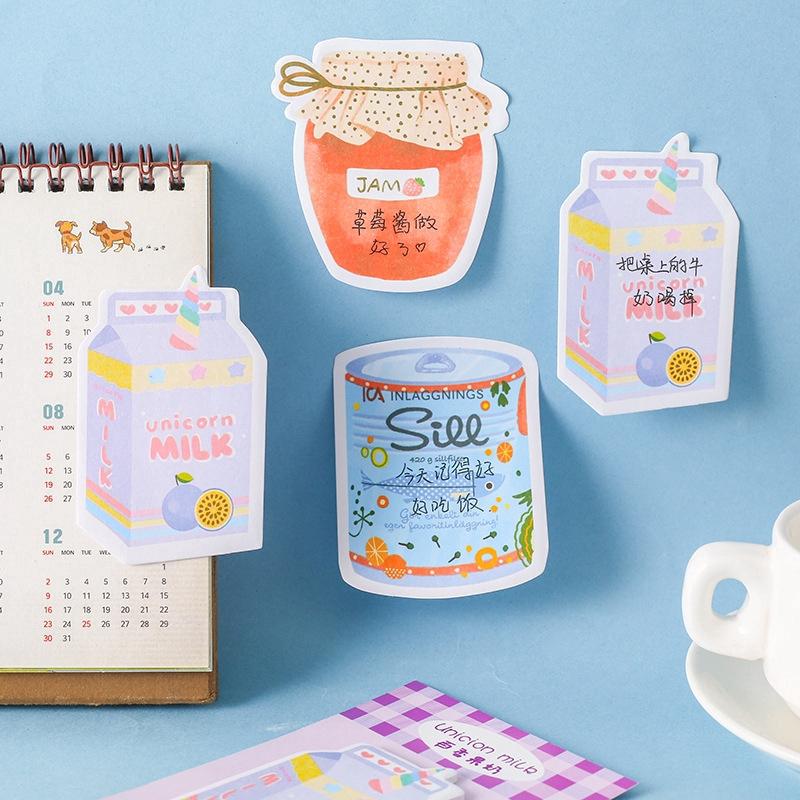 Tập 30 Tờ Giấy Note, Giấy Dán Ghi Chú, Sticky Note hoạ tiết kẹo dẻo/cầu vồng sáng tạo dễ thương ST401