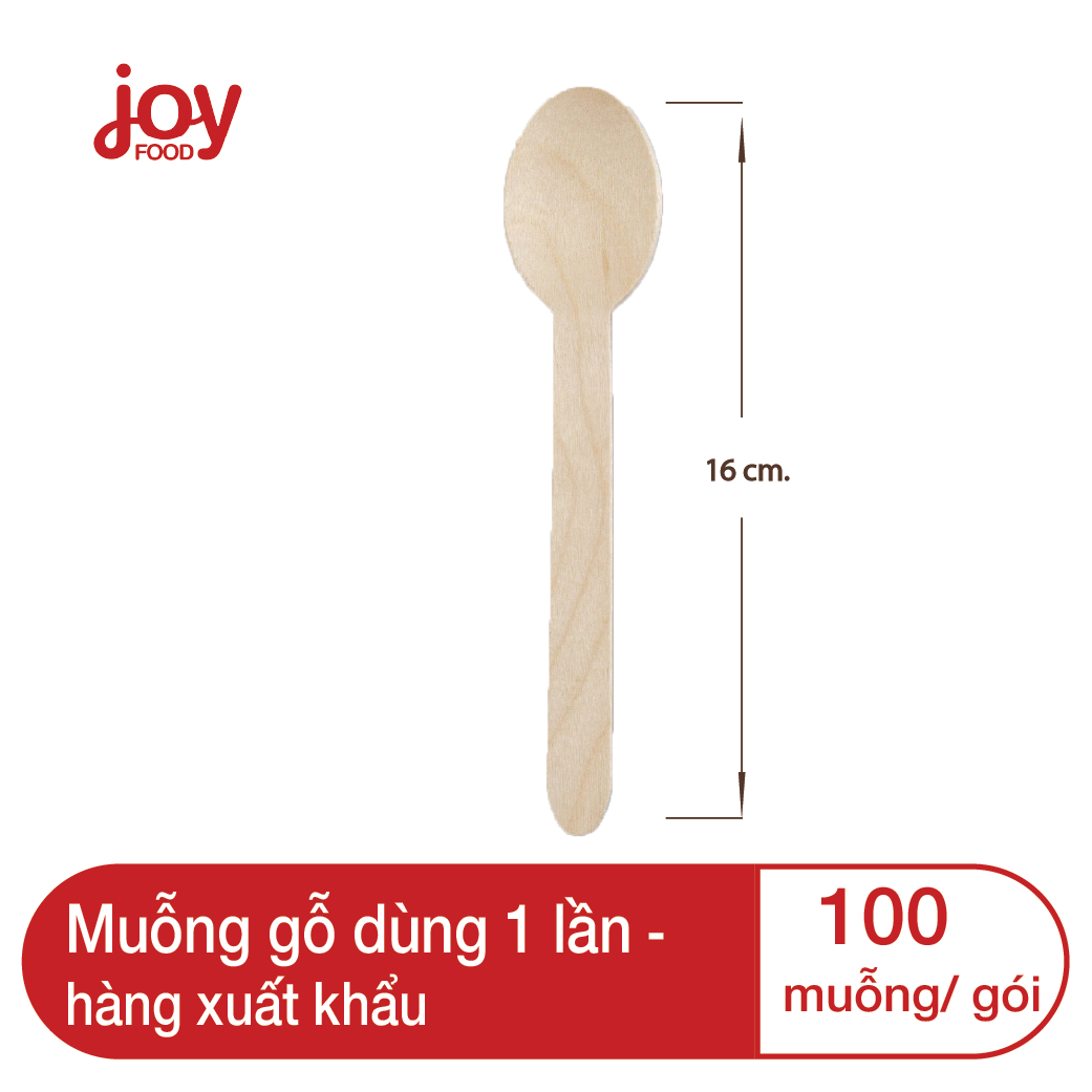 Combo 100 muỗng gỗ dùng 1 lần - hàng xuất khẩu