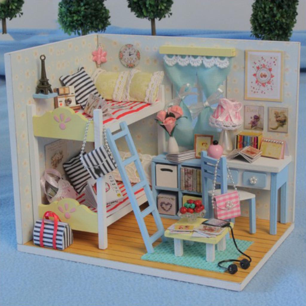 1/24 Dollhouse Miniature DIY House Kit with Furniture Great Artwork Gift #2