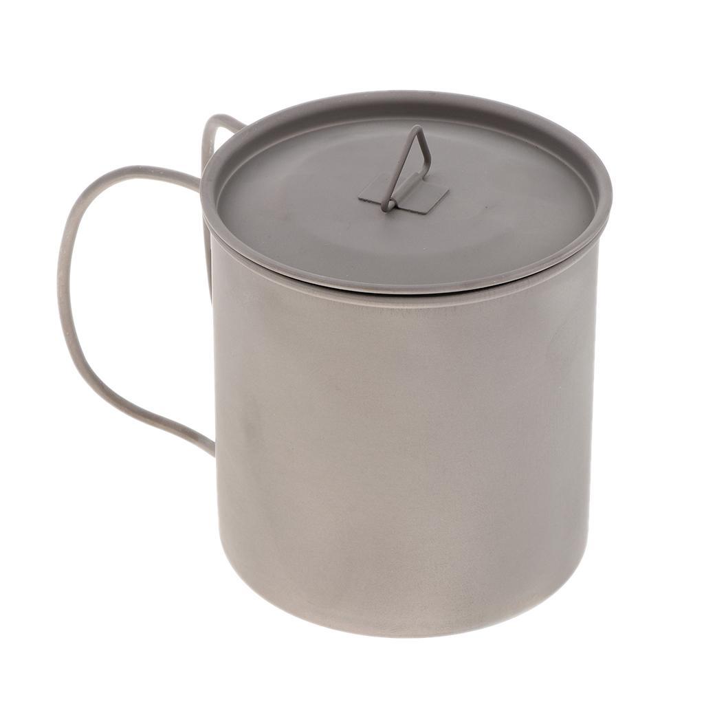 Titanium Outdoor Camping Cup Pot Travel Coffee Mug 400ml