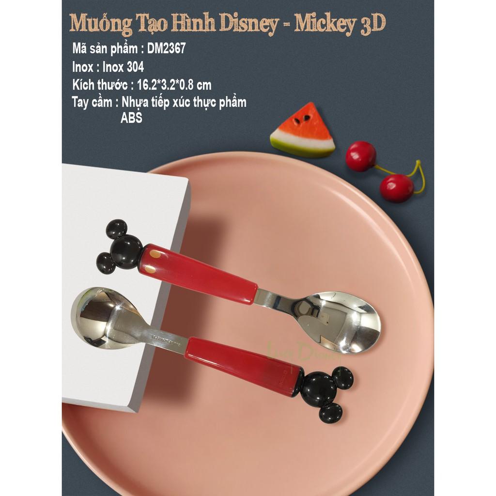 Bộ muỗng đũa tập ăn 3D nhân vật hoạt hình Disney- Micky,Minnie ( 3 món)