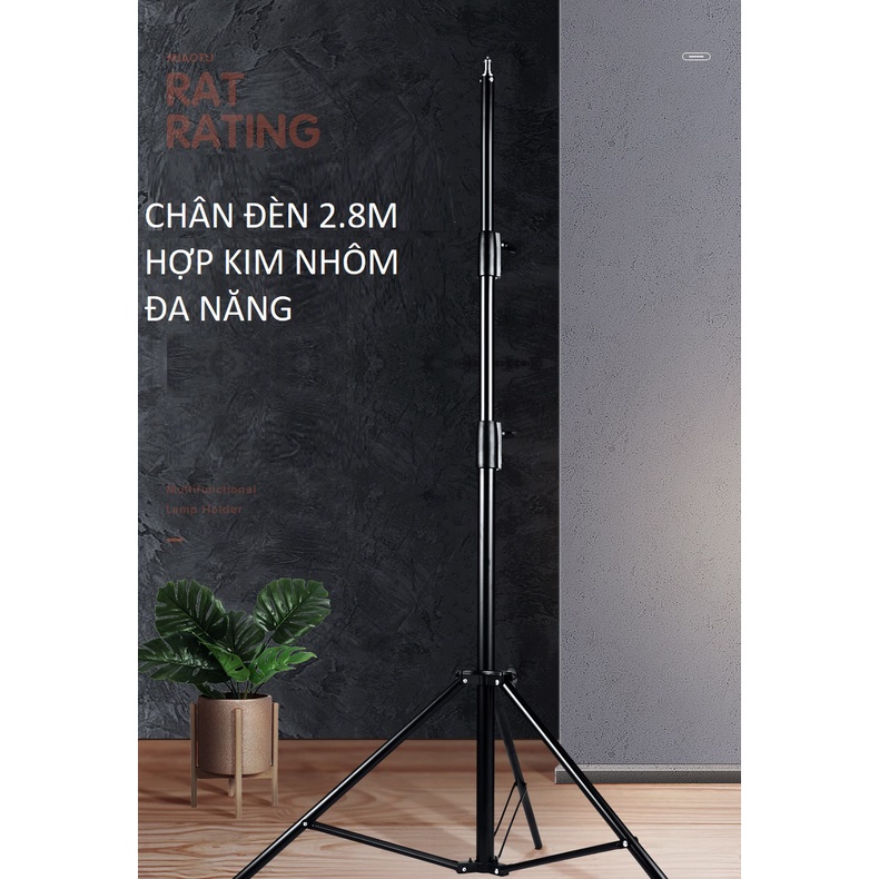 Chân đèn 2.8 mét hợp kim nhôm, Chân Gấp Gọn, Chân Đèn Flash, Chân Đèn Chụp Ảnh