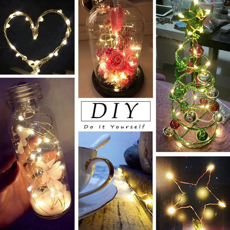 Đèn Led Trang Trí, Fairy Light, Decor, Đèn Đom Đóm Dùng Pin 3 Chế Độ Sẵn cho Noel, Lễ Tết