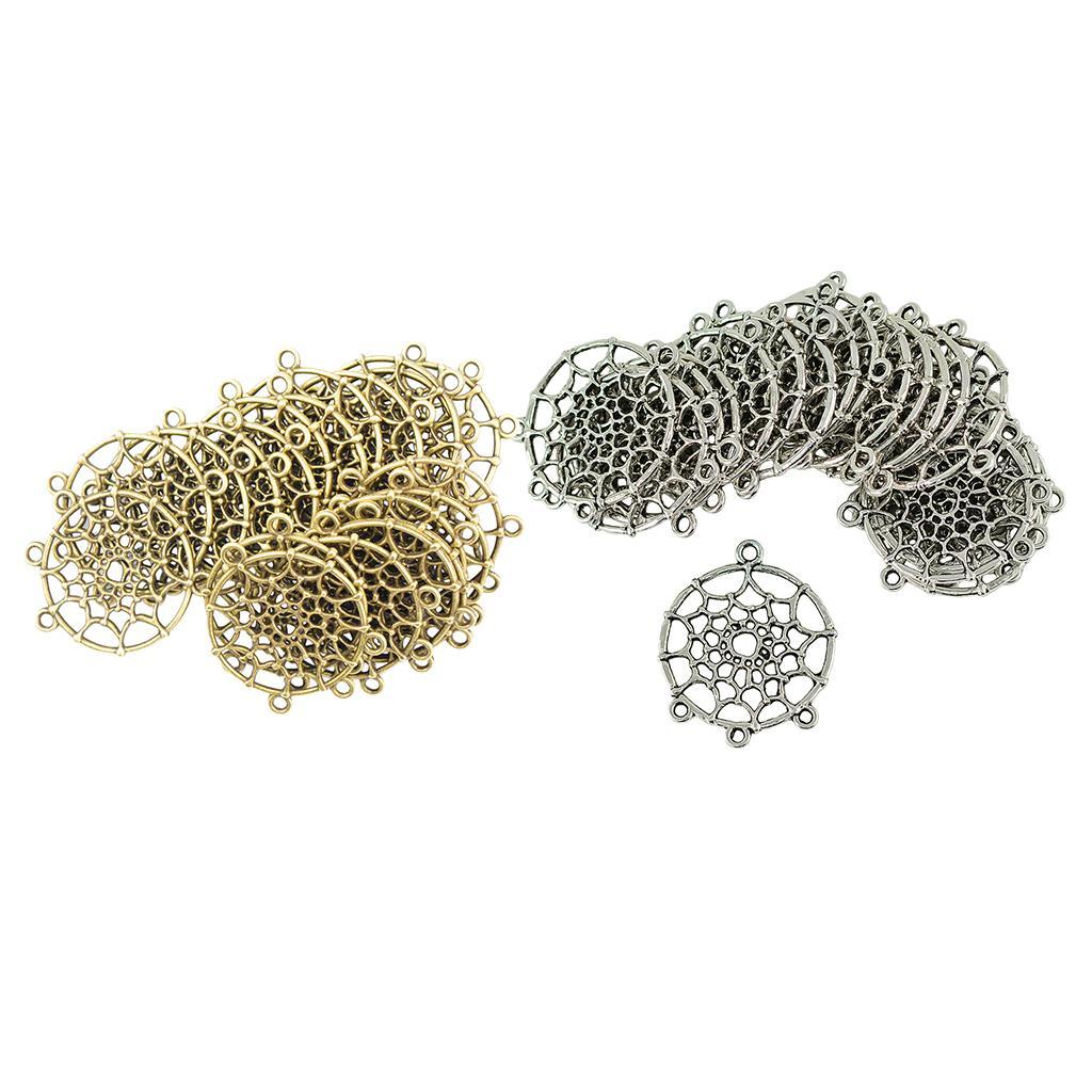 40 Pieces Dream Catcher Pendants Earring Necklace Jewelry Making Findings