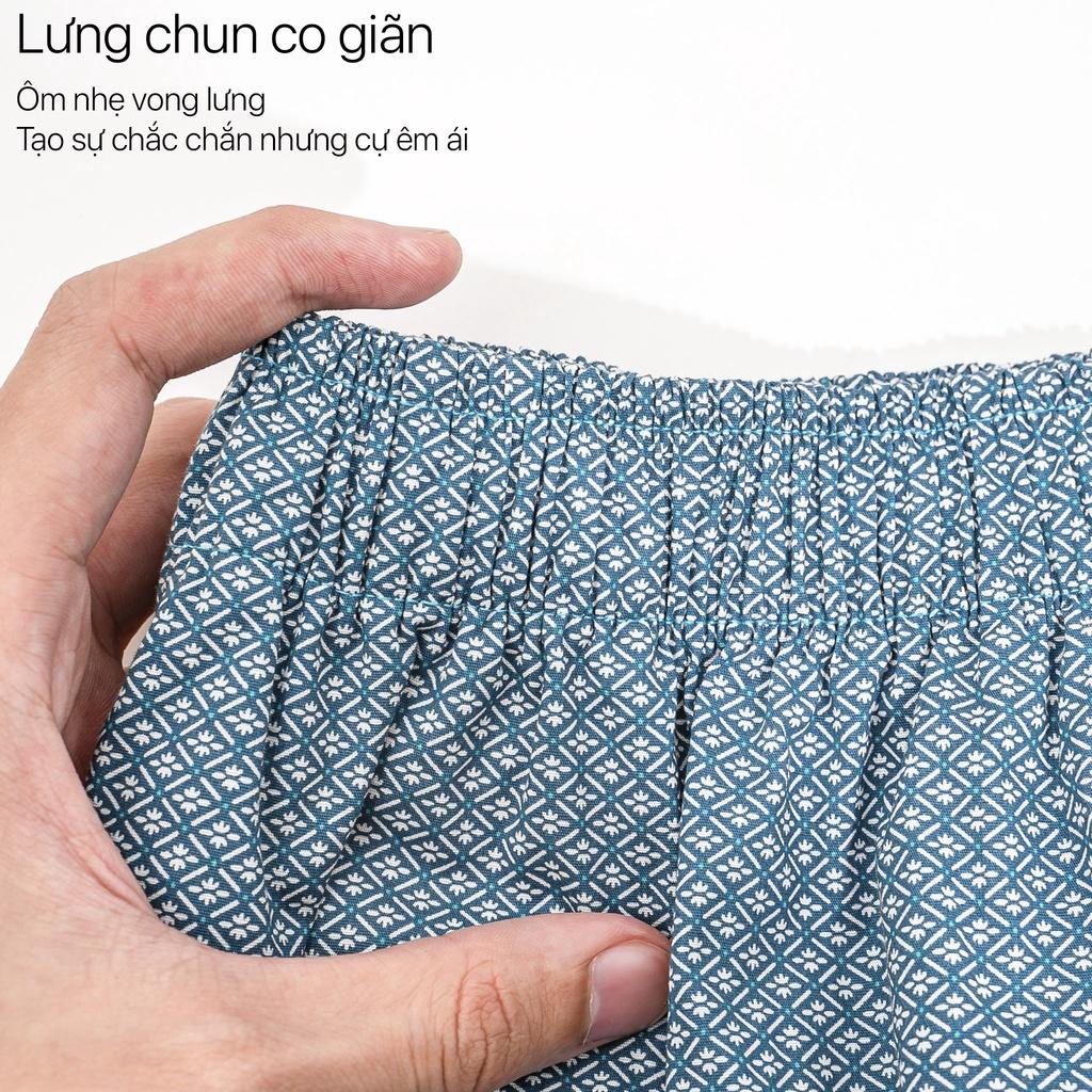 Quần đùi cotton mẫu ngẫu nhiên BAMI HOME quần mặc ngủ mặc nhà có túi mềm mại thoáng mát QNCT2- 003