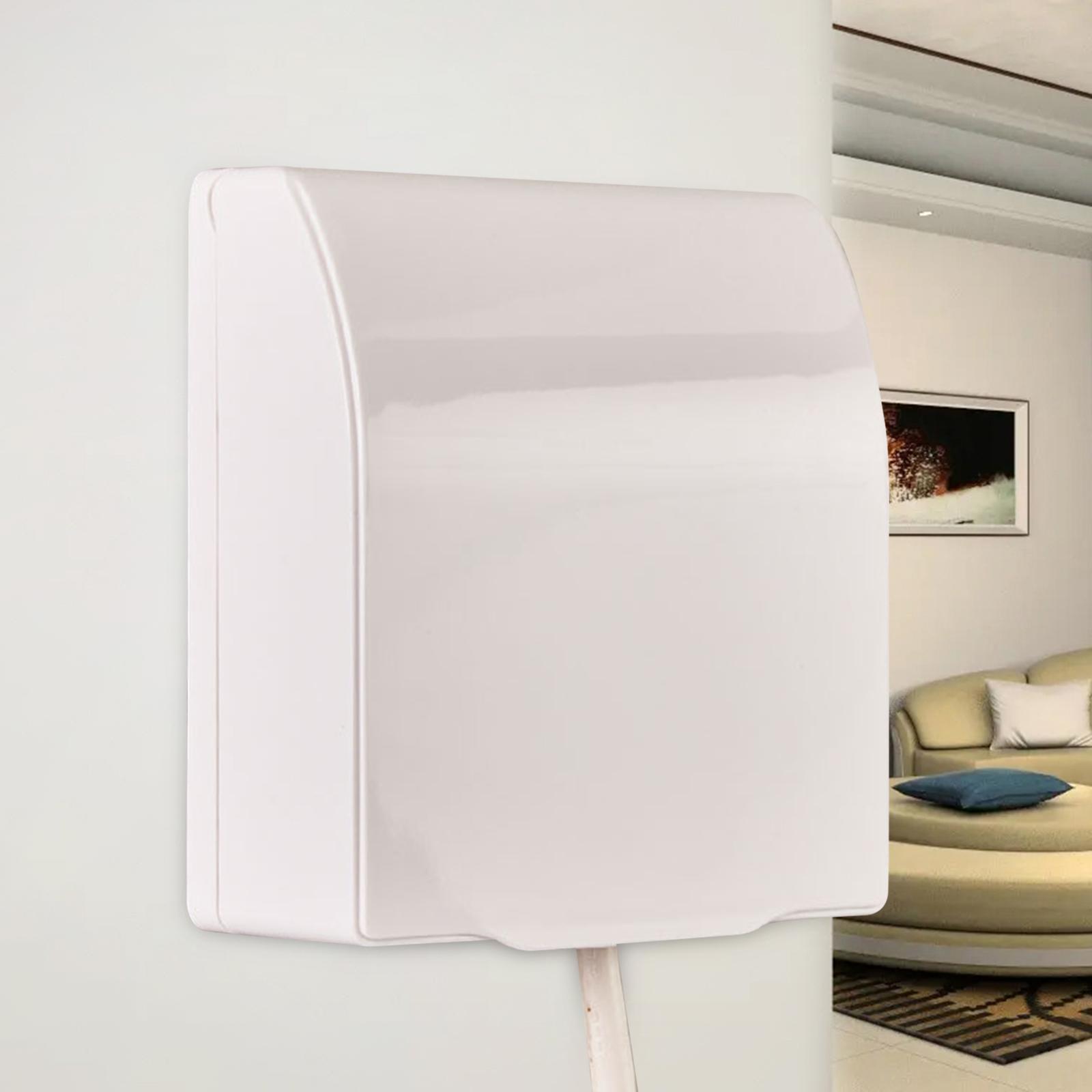 Electric Plug Waterproof Cover Outlet Covers Wall Mounted Sturdy Switch Box Socket Box Durable for Household Kitchen Bathroom Outdoor Hotel
