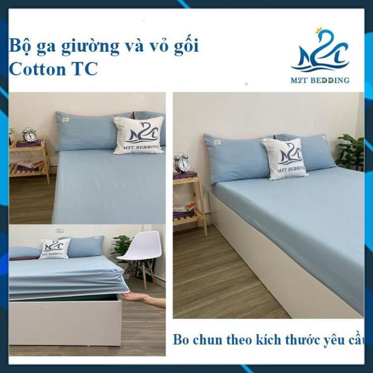 Bộ ga giường và vỏ gối Cotton Tici Bedding ga gối Cotton Hàn Quốc đủ size drap nệm