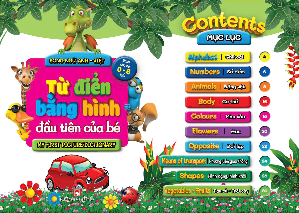 Từ điển bằng hình đầu tiên của bé - song ngữ Anh - Việt mới nhất (sách bìa cứng - hình ảnh đồ họa dễ nhớ)