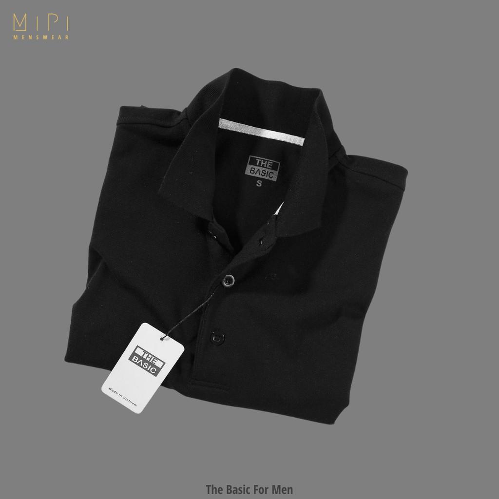 Áo thun cổ bẻ nam tay ngắn, POLO Trắng đen chất cotton thoáng mát, thấm hút tốt, cao cấp cực sang trọng