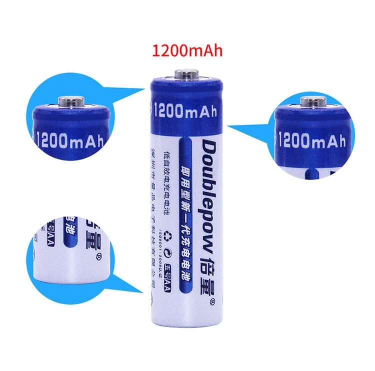 Hộp 4 Pin Sạc- Pin tiểu AA 1200mah Doublepow- Dung lượng thực- SẢN PHẨM CHÍNH HÃNG