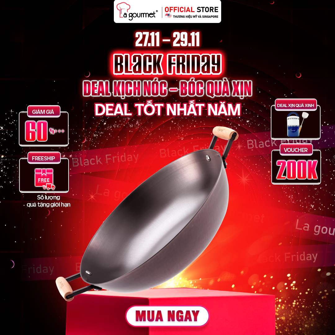 Chảo Gang Hai Tay Cầm La Gourmet Nitrigan Ntgw347688 32Cm