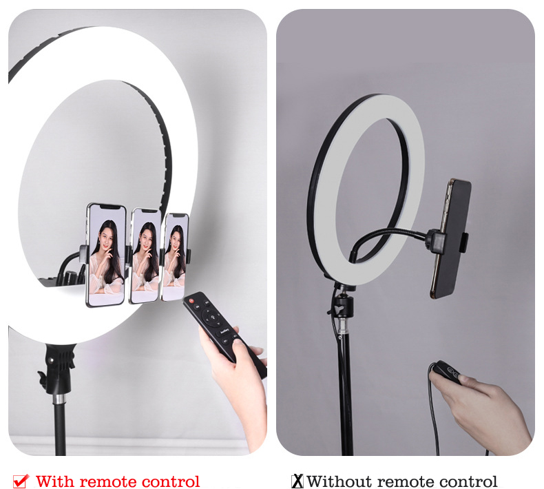 Đèn livestream 54Cm, Đèn Led Trợ Sáng, Chiếu Sáng Studio, Makeup, Quay Phim , Chụp Ảnh, Livetream, Selfie, Xăm nghệ thuật Kèm Kẹp Điện Thoại Tùy Chỉnh