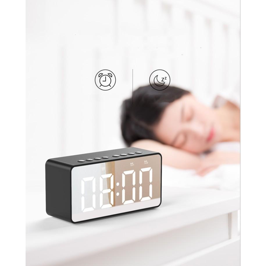Loa Bluetooth siêu trầm 5.0 Chức năng Đàm Thoại kiêm đồng hồ báo thức - Home and Garden