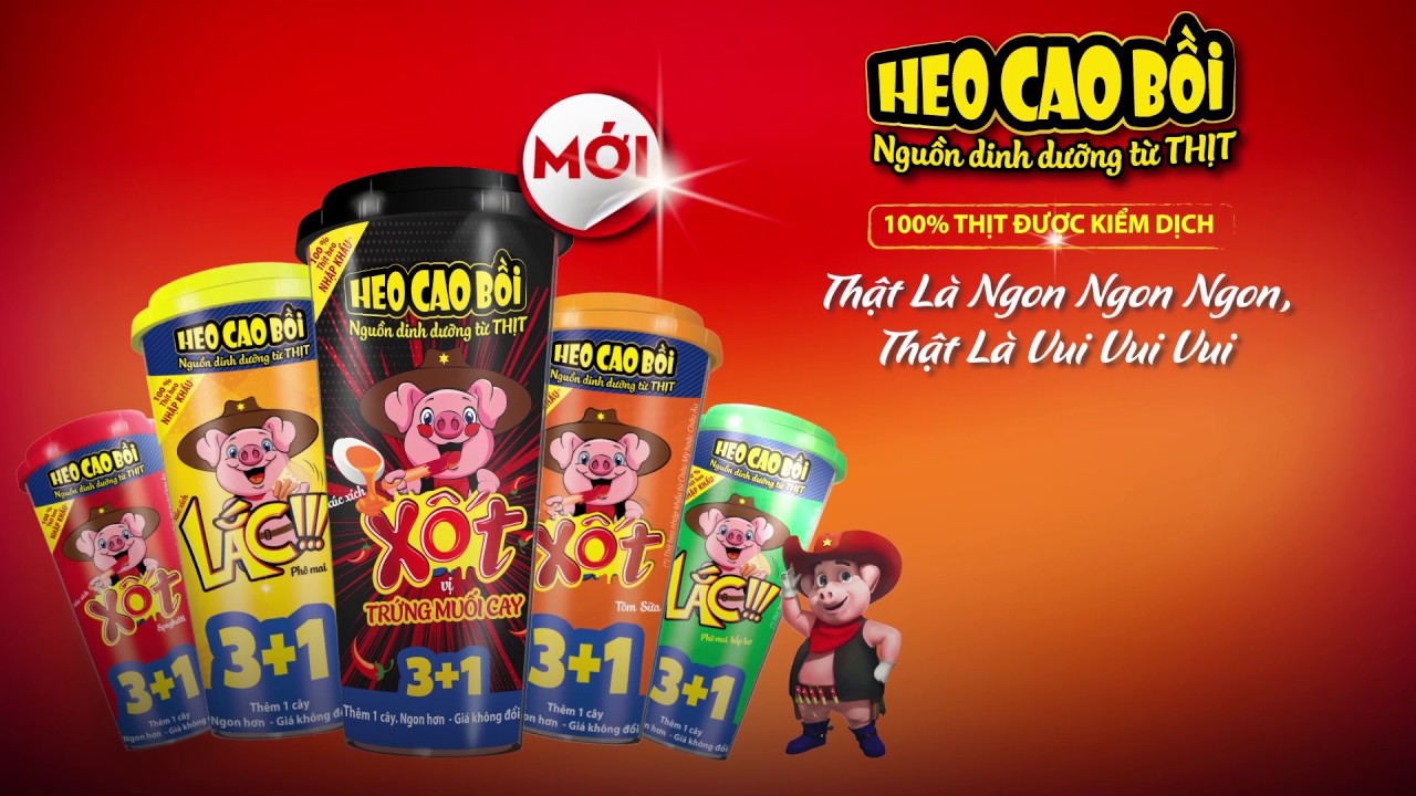 THÙNG 48 LY XÚC XÍCH XỐT LẮC HEO CAO BỒI 3+1