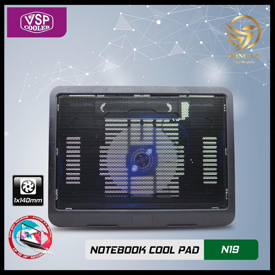 Đế Quạt Tản Nhiệt Laptop  Cooler N19 Đế Quạt Hút Tản Gió Làm Mát Nhiệt Máy Tính