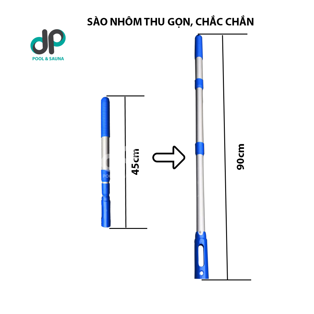 VỢT RÁC kèm SÀO NHÔM - Thiết bị vệ sinh bể bơi, hồ cá chuyên dụng