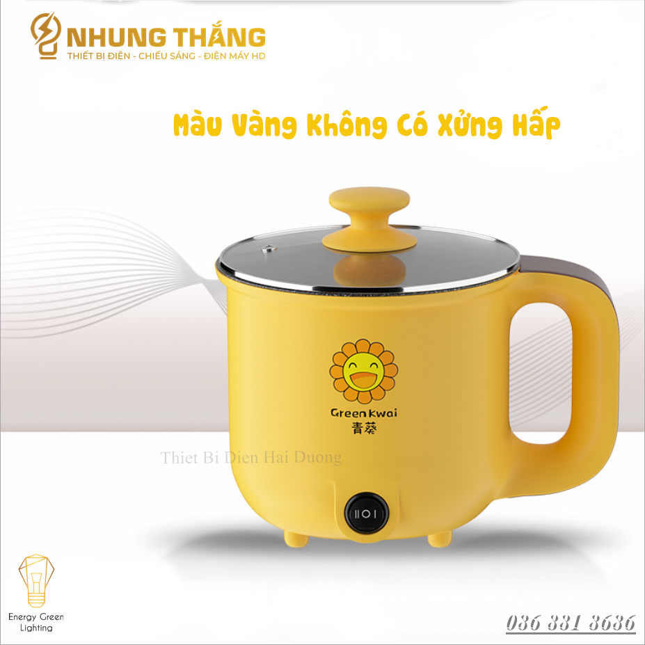 Nồi Lẩu Điện mini SDD-18 - Ca Nấu Mì,Chiên,Sào Đa Năng - Dung Tích 1.8L - Lòng Nồi Thép Chống rỉ Chống Dính - Tay Cầm Cách Nhiệt