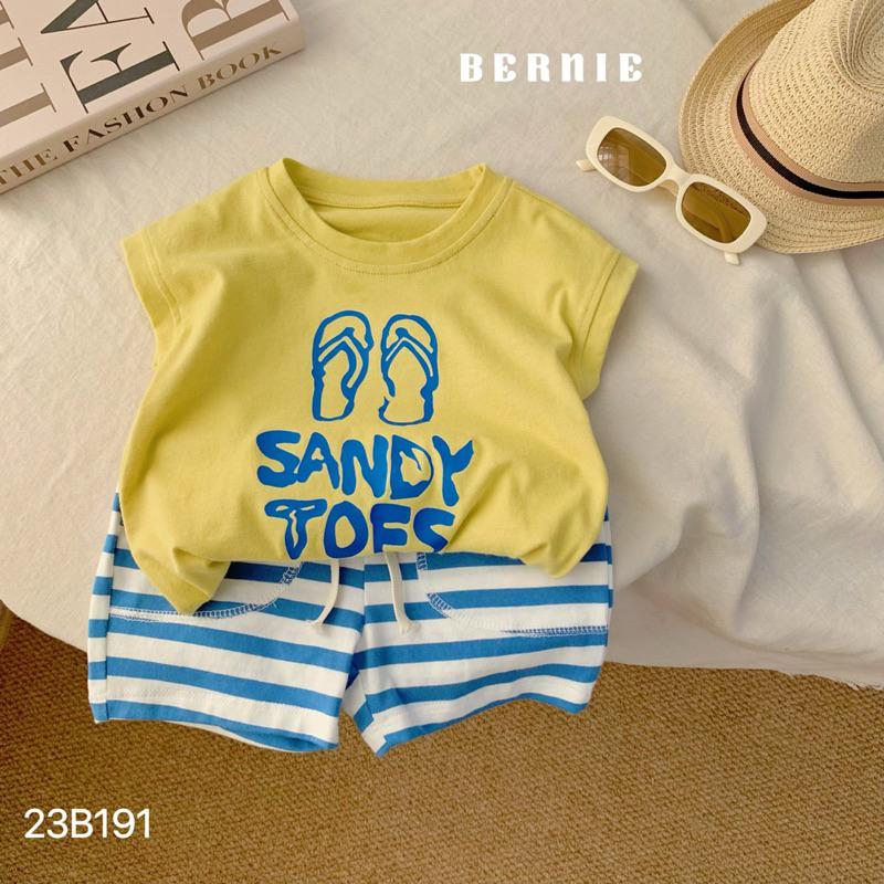 23B191 BỘ SÁT NÁCH QUẦN KẺ SANDY TOES BÉ TRAI BERNIE