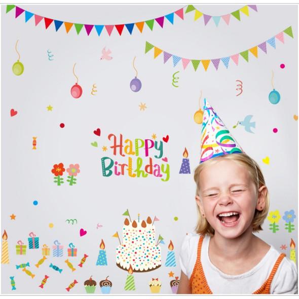 Decal trang trí tường Sinh Nhật - Party Happy Birthday