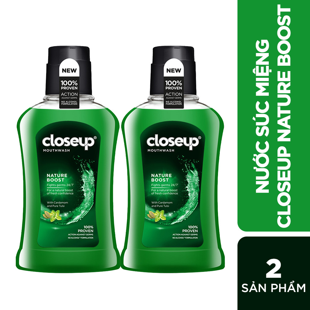 Combo 2 nước súc miệng CloseUp Nature Boost (300mlx2)