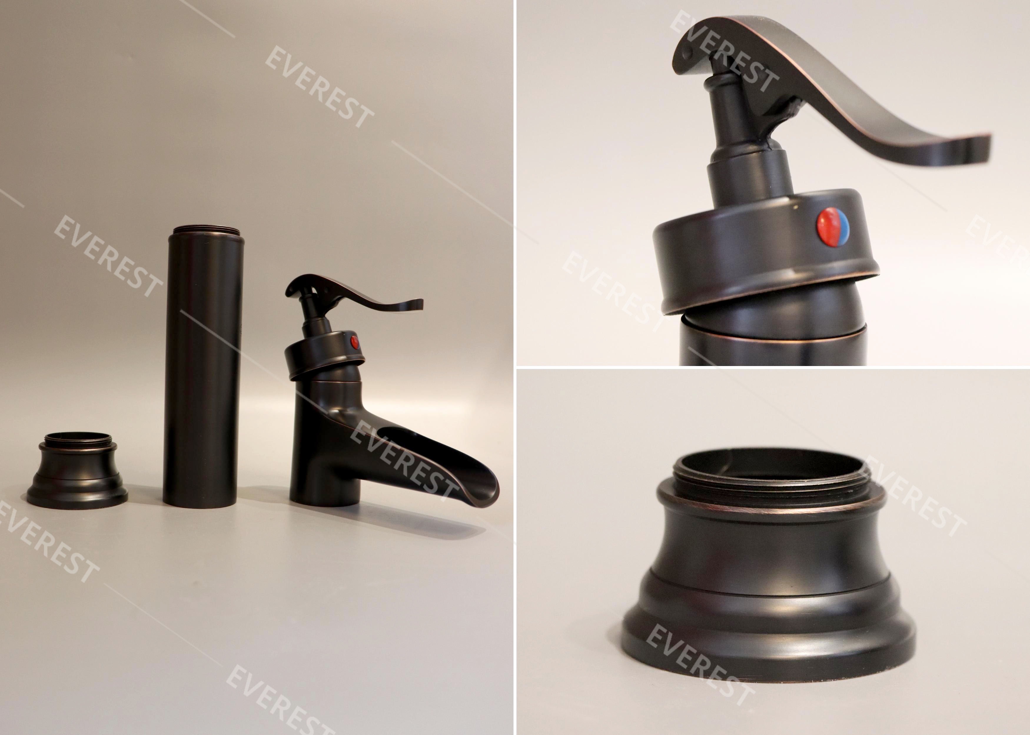 Vòi rửa lavabo bằng đồng đen EVEREST EV-VĐ34