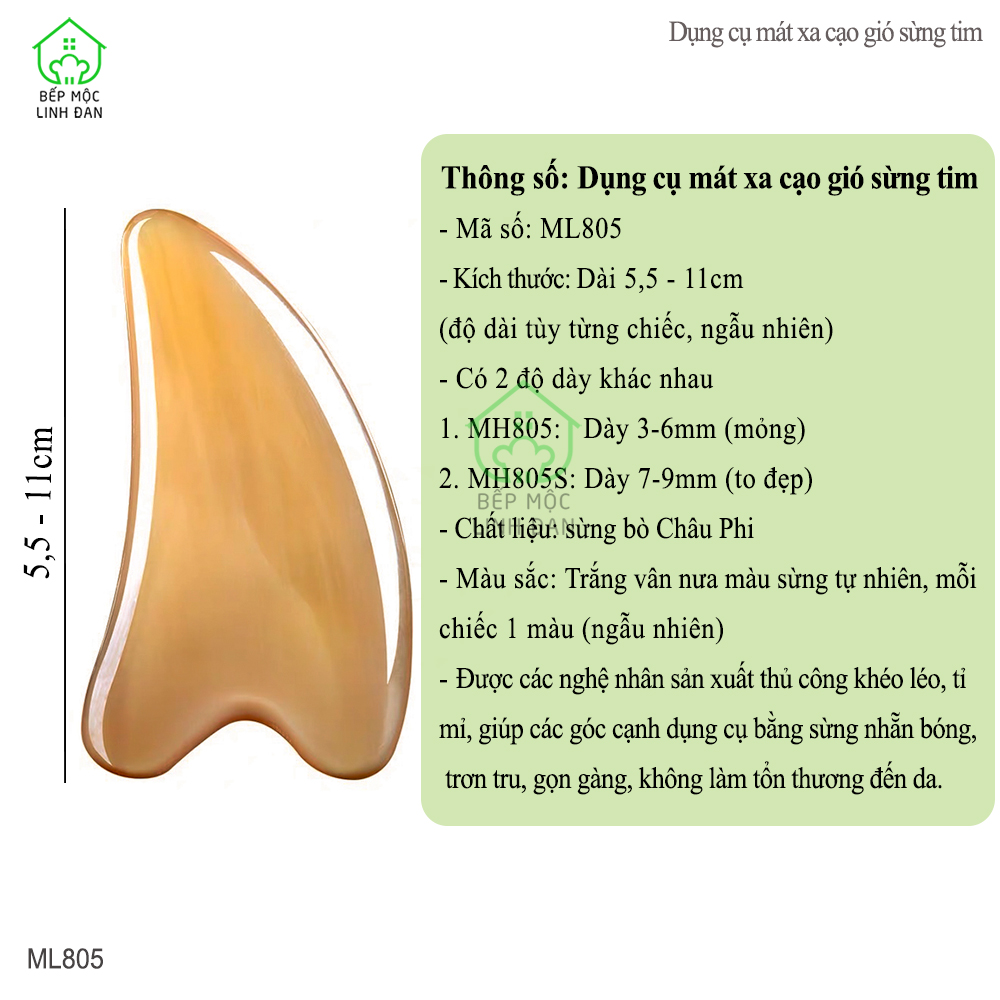 Dụng Cụ Mát Xa Cạo Gió Sừng - Làm Mịn Da Mặt Chống Lão Hóa [ML805]