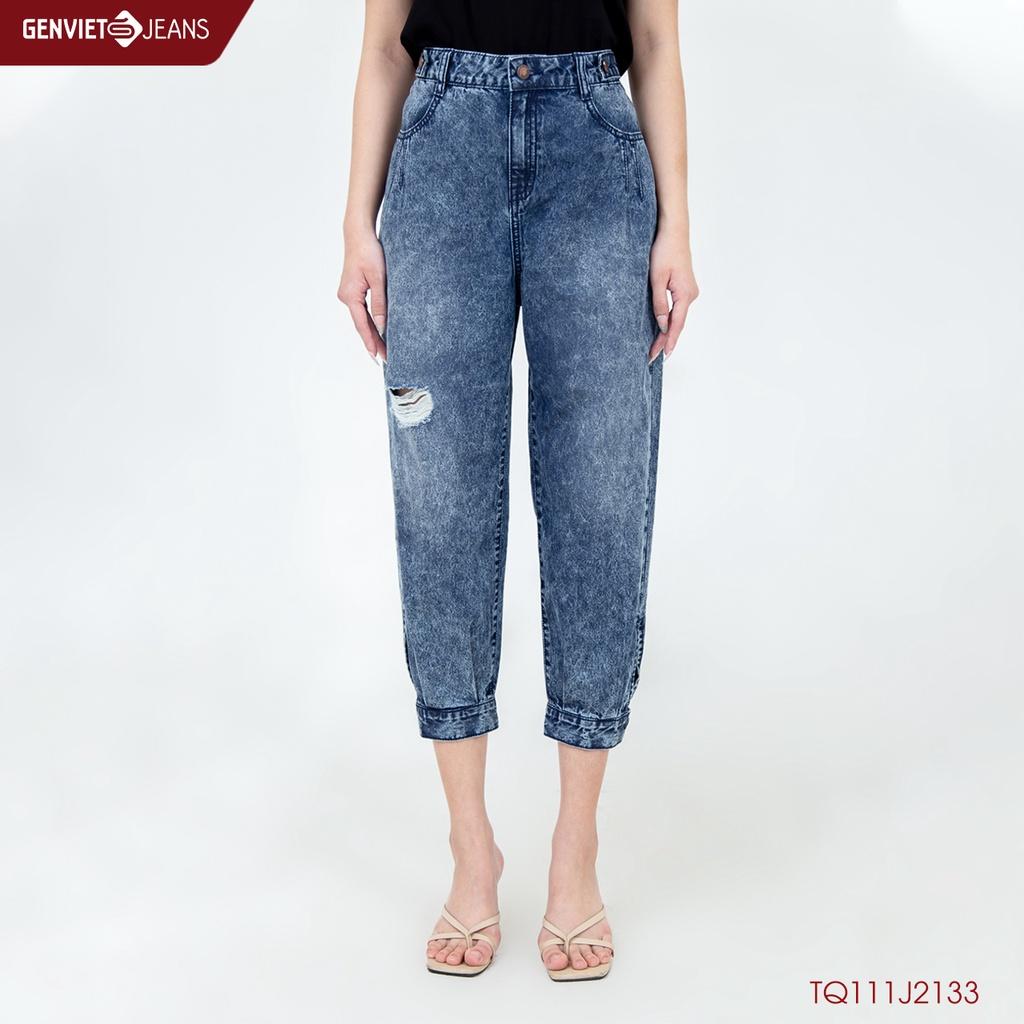 Quần Jeans Nữ Jogger GENVIET TQ111J2133