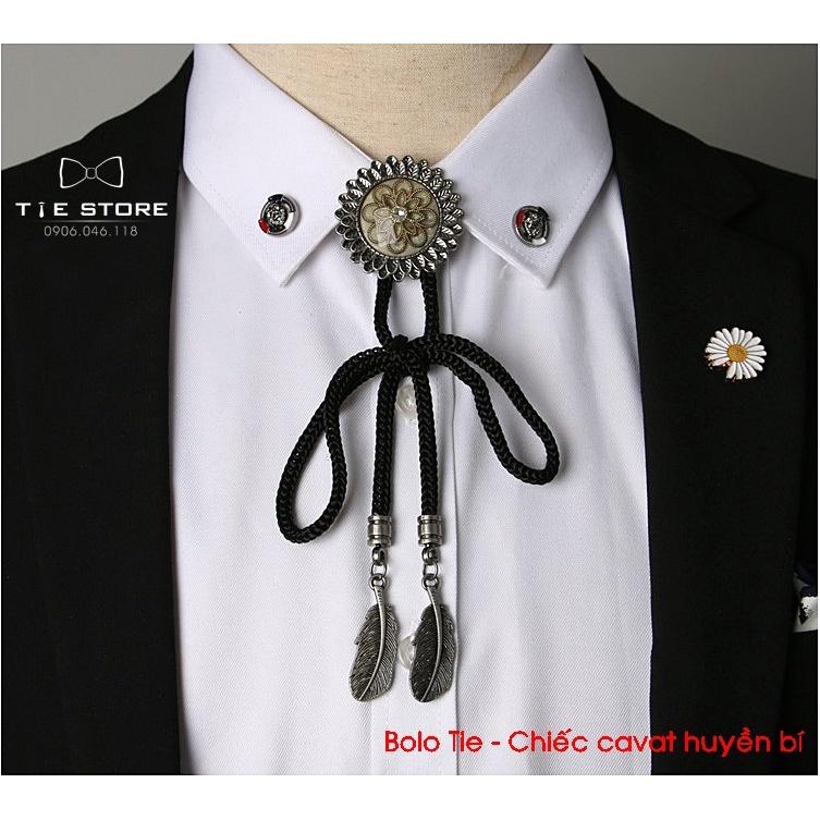 Bolo Tie chiếc cavat huyền bí - cavat dây bolo đính đá cao cấp tặng kèm hộp nhỏ, kèm ảnh minh họa