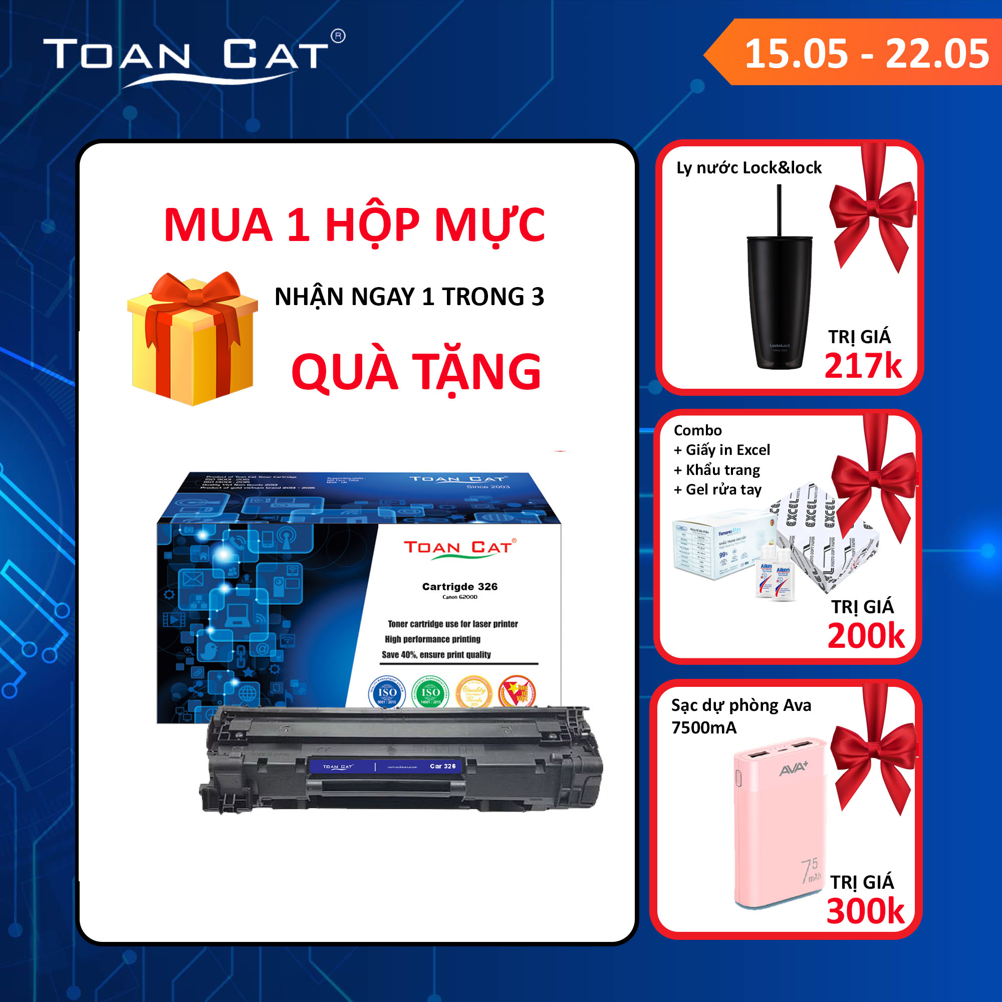 Hộp mực in Toàn Cát Cartridge 326-278A dùng cho máy in Canon 6200D - HÀNG CHÍNH HÃNG