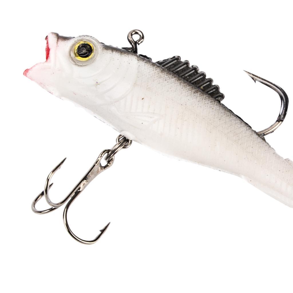 3pcs 9cm PVC Sinking Swimbaits Soft Lead Fishing Lures for Trout Bass Salmon Sea Fishing Tackle