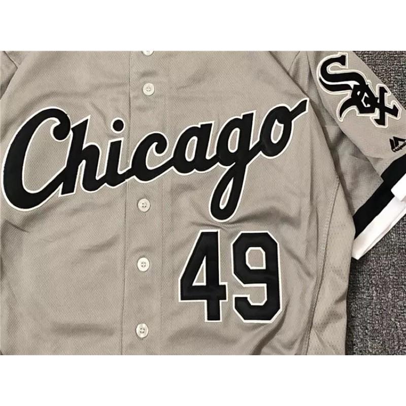 Áo sơ mi bóng chày Chicago form rộng Âu Mỹ