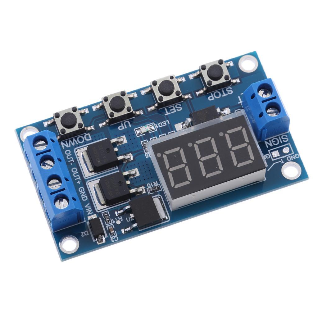 2X Delay Timer Switch/Relay Module with LED Digital Display DC5V~36V Adjustable