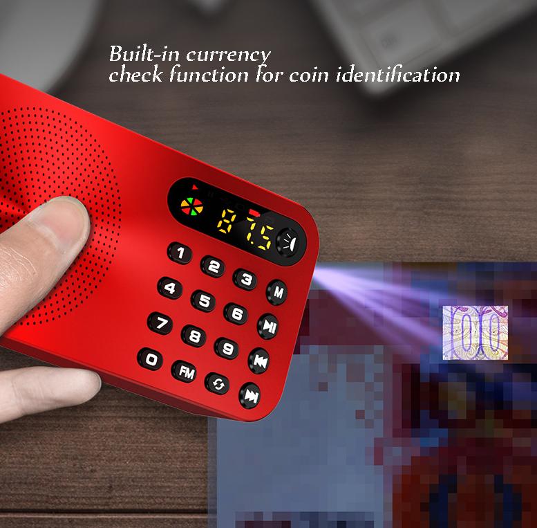 Q6 Multi-function Fm Radio 3600mah Battery Rechargeable Led Digital Display Radio