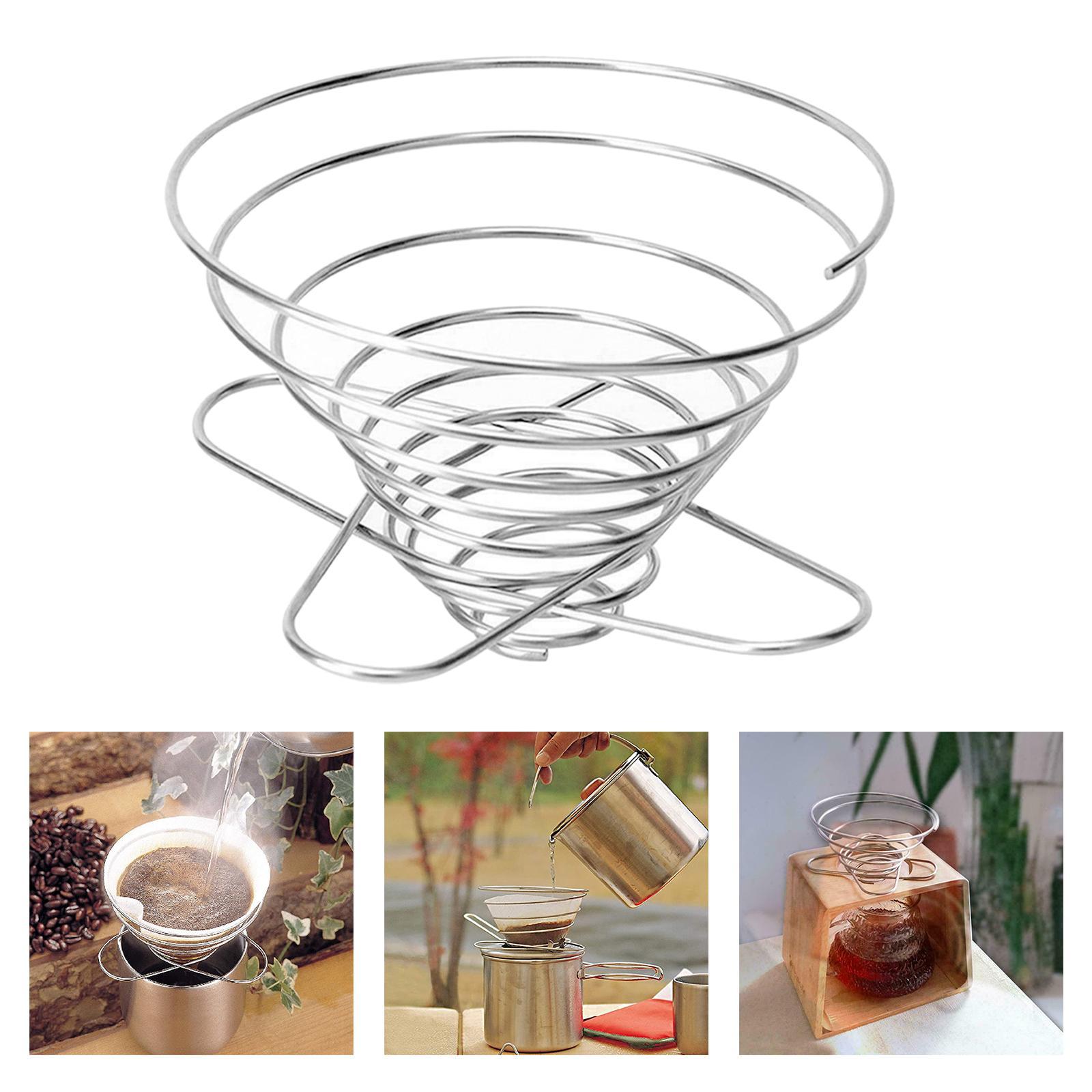 Stainless Steel Coffee Dripper Folding Cone Filter for Backpacking