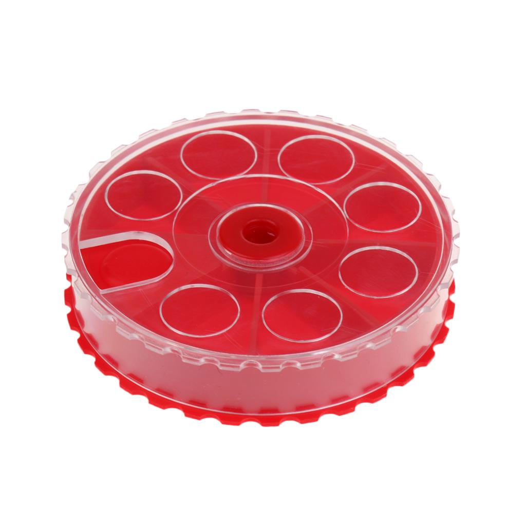 Plastic Fishing Sinker Weights Storage Portable Terminal Fishing Tackle Red