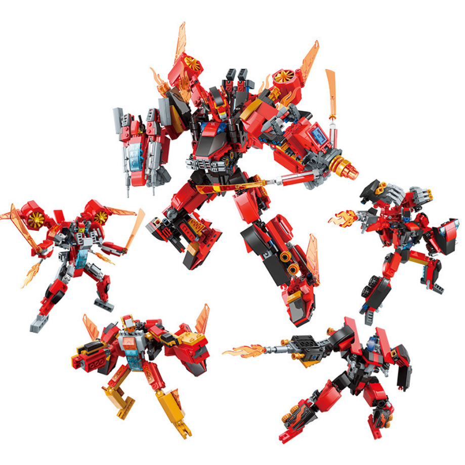 - Bộ Đồ Chơi Lắp Ghép xếp hình Robot Biến Hình, Láp Ráp OTO Biến Hình – Xếp Hình Người Máy