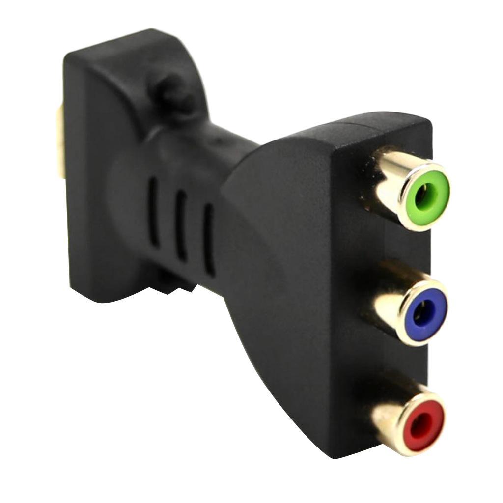 4Pcs Male to 3 RCA Video Audio Adapter RGB Component Connector for HDTV